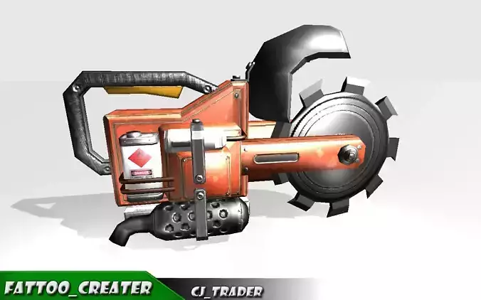 Mini Chainsaw Low-poly 3D model Low-poly 3D model
