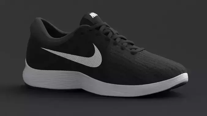 NIKE Womens Revolution 4 Running Sneakers from Finish Line Low-poly 3D model