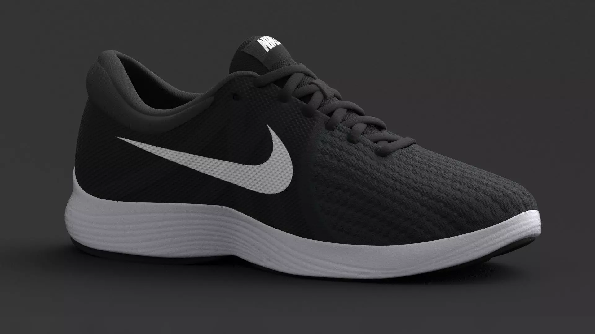 NIKE Womens Revolution 4 Running Sneakers from Finish Line Low-poly 3D model