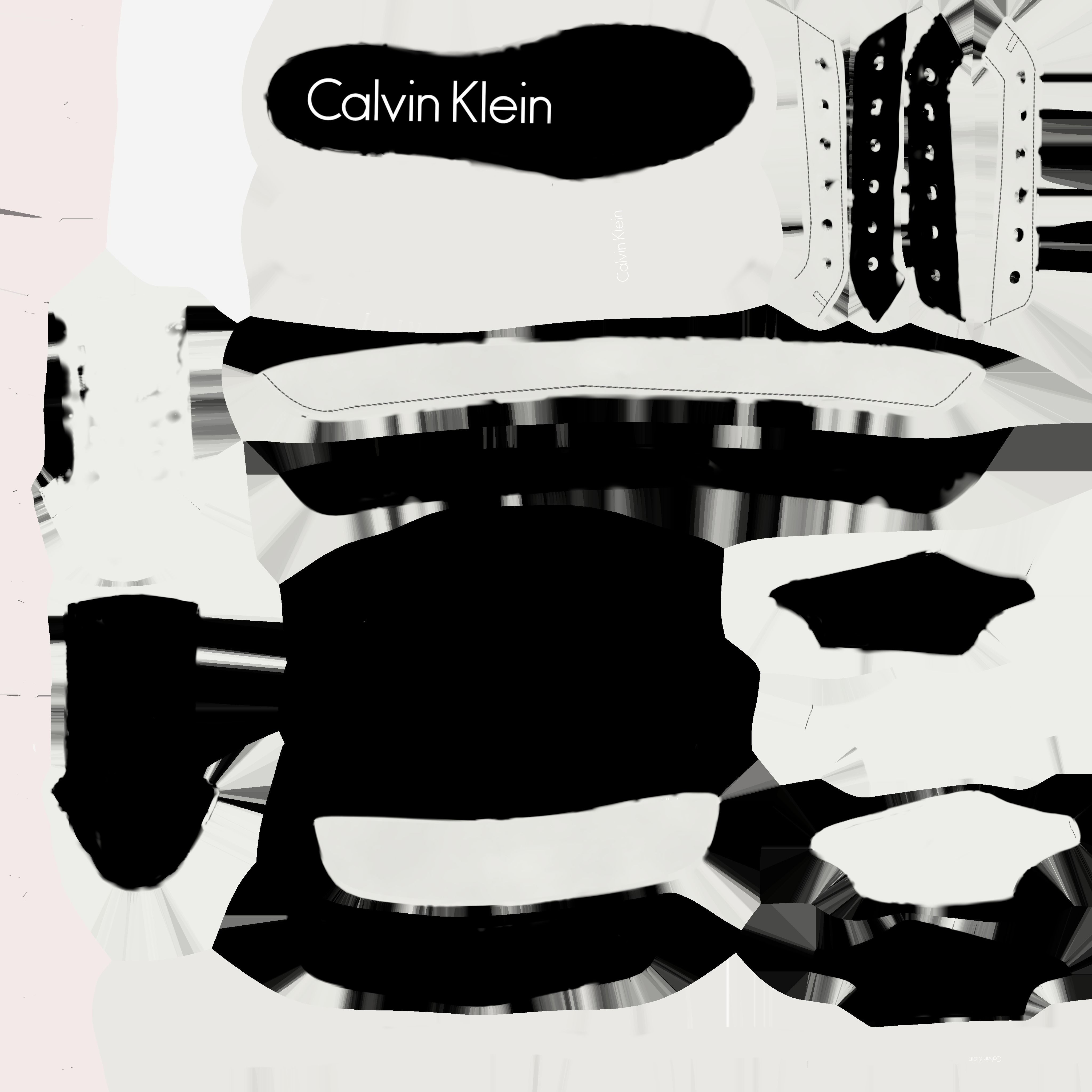 Calvin Klein Mens Izar Leather Sneakers Low-poly 3D model_7