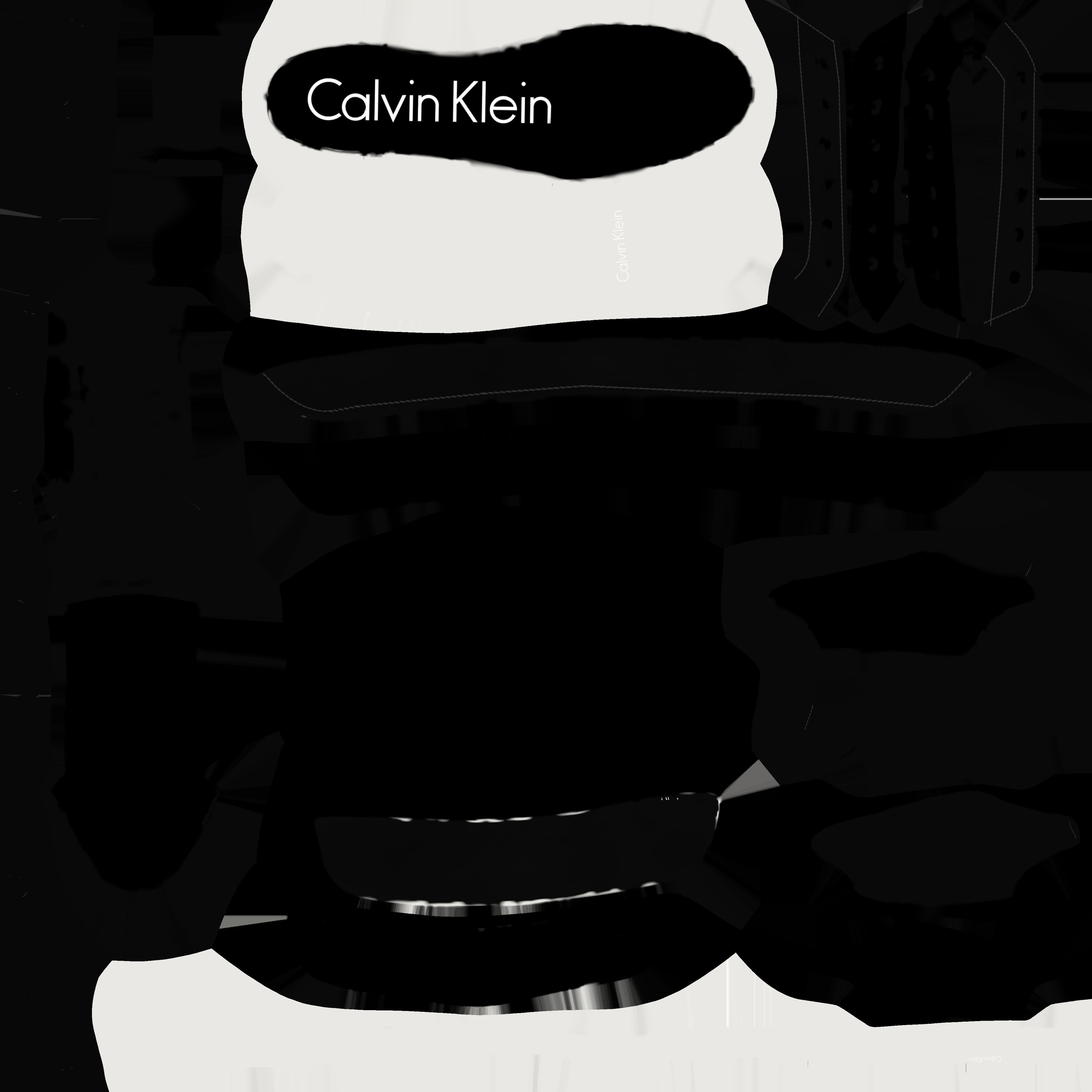 Calvin Klein Mens Izar Leather Sneakers Low-poly 3D model_3