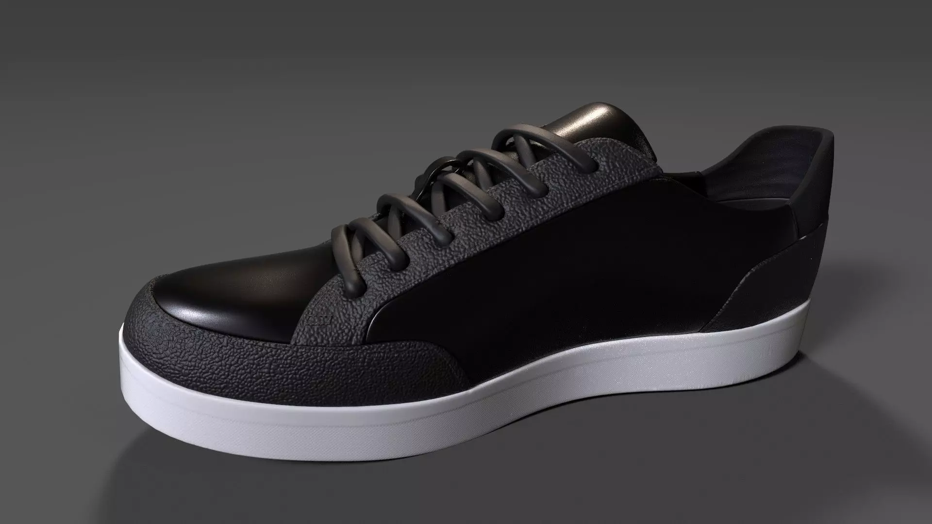 Calvin Klein Mens Izar Leather Sneakers Low-poly 3D model_0