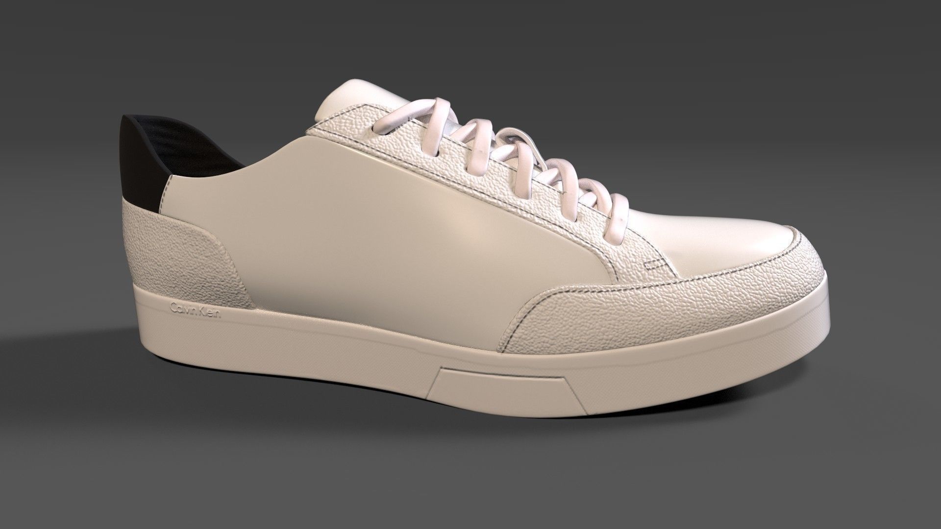 Calvin Klein Mens Izar Leather Sneakers Low-poly 3D model_5
