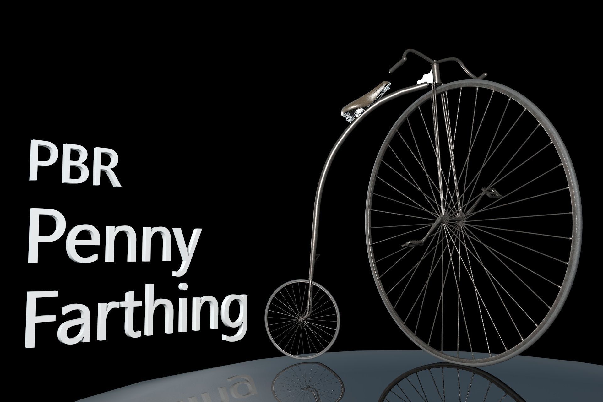 Penny Farthing - PBR 3D model_1