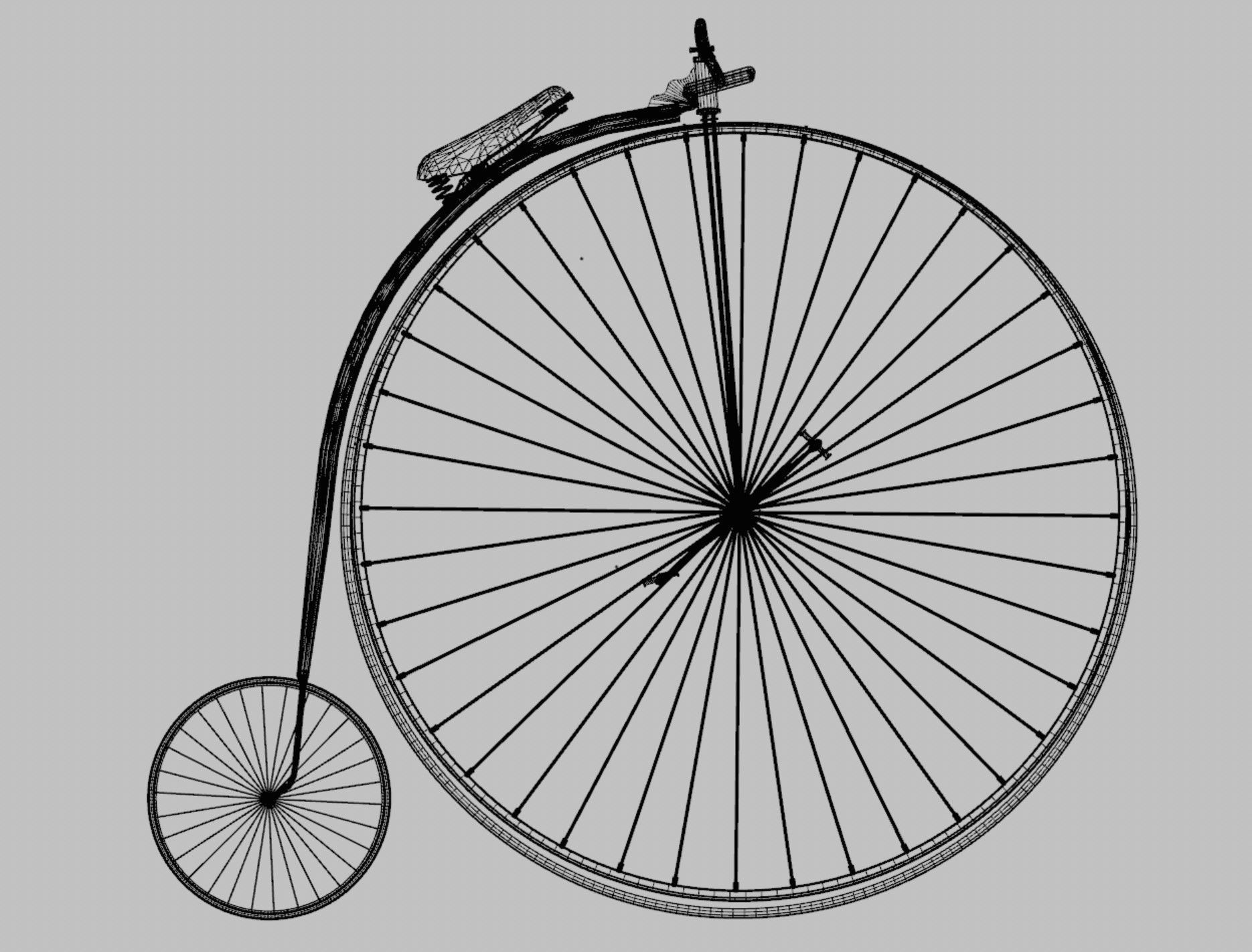 Penny Farthing - PBR 3D model_5