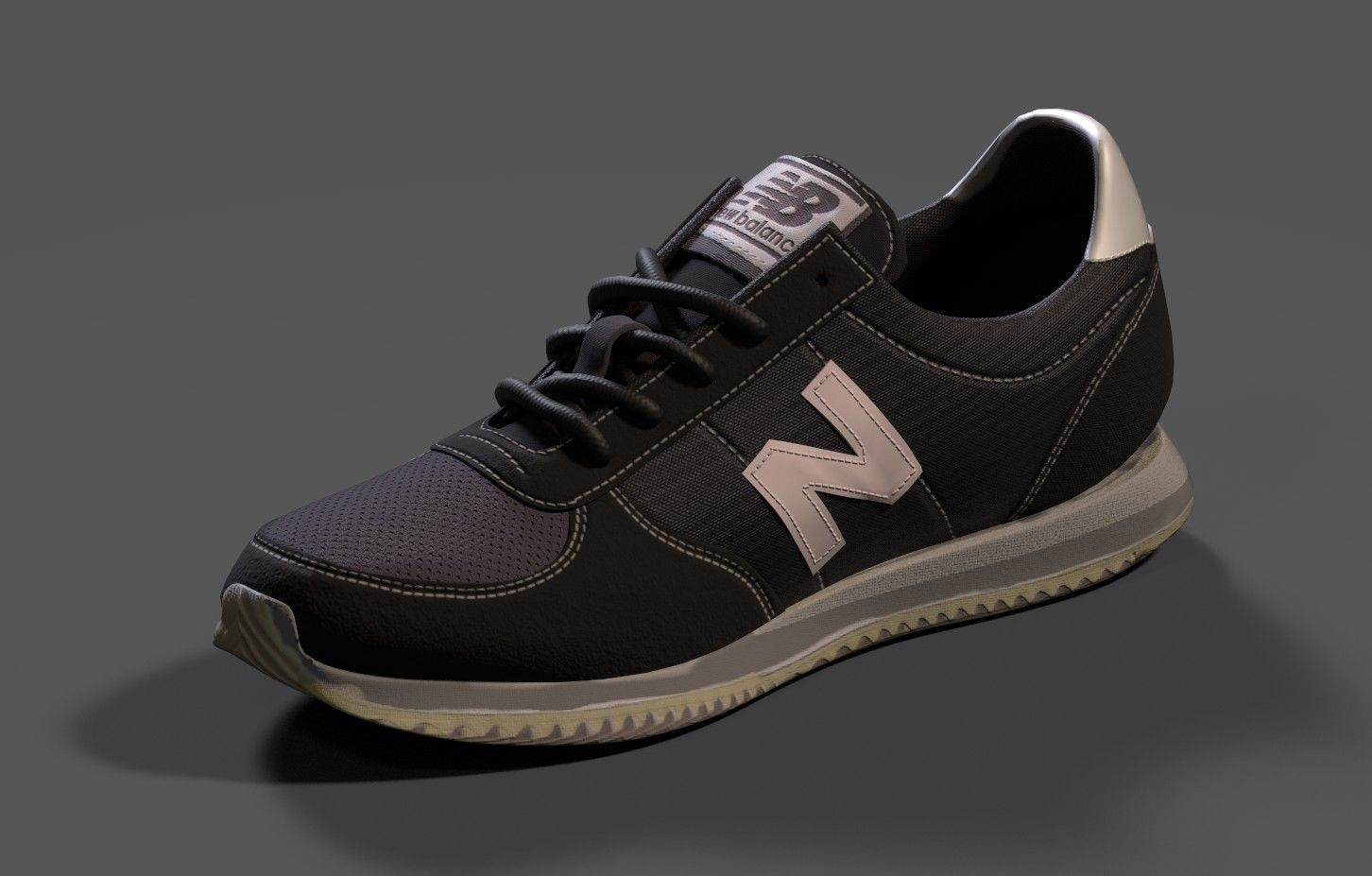 NIKE Womens 220 Casual Sneakers from Finish Line B Low-poly 3D model_5