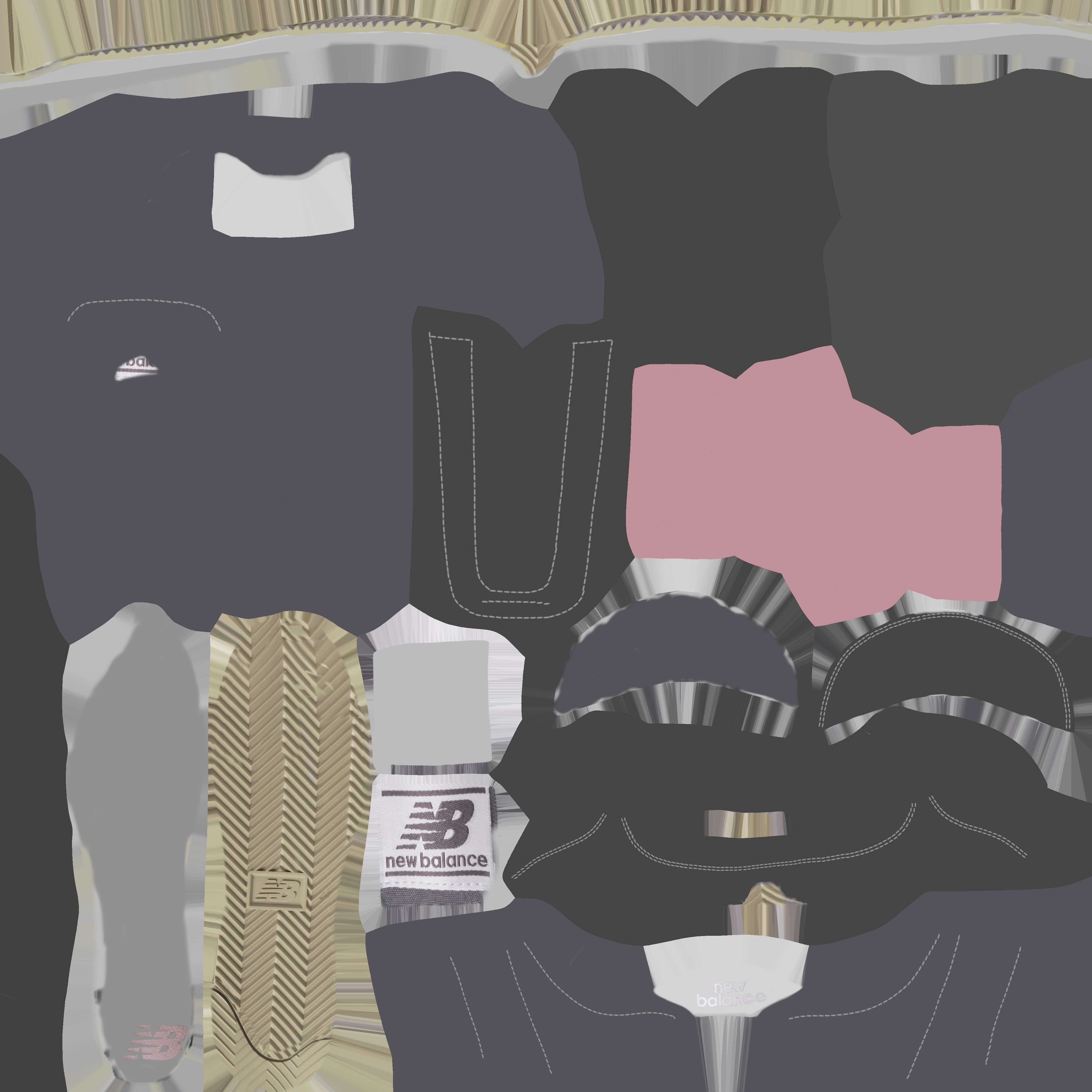 NIKE Womens 220 Casual Sneakers from Finish Line B Low-poly 3D model_3