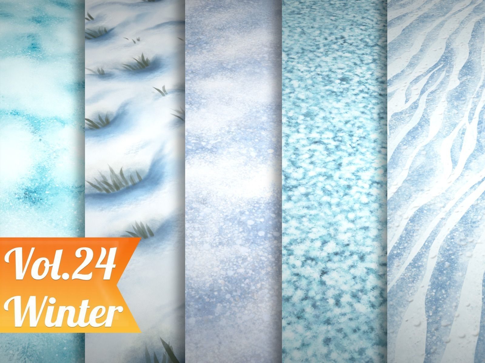 Stylized Snow Vol 24 - Hand Painted Texture Pack Texture_7