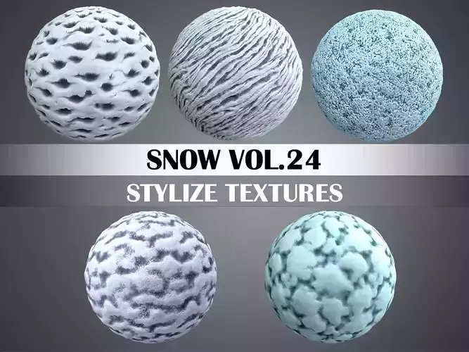 Stylized Snow Vol 24 - Hand Painted Texture Pack Texture