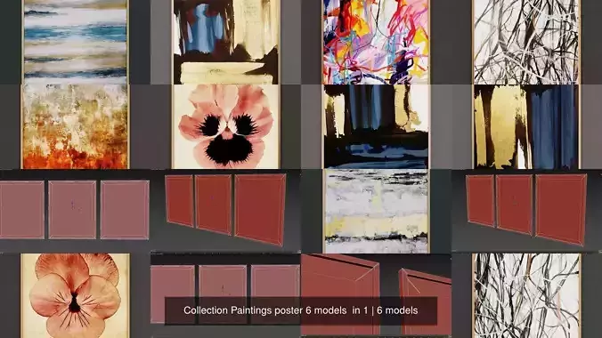 Collection Paintings poster 6 models  in 1