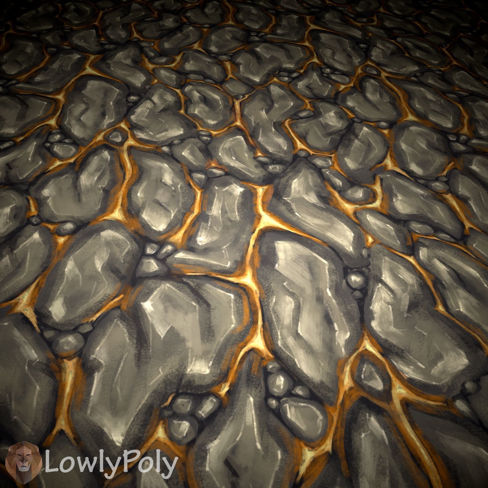Stylized Rocks Vol 25 - Hand Painted Texture Pack Texture_12