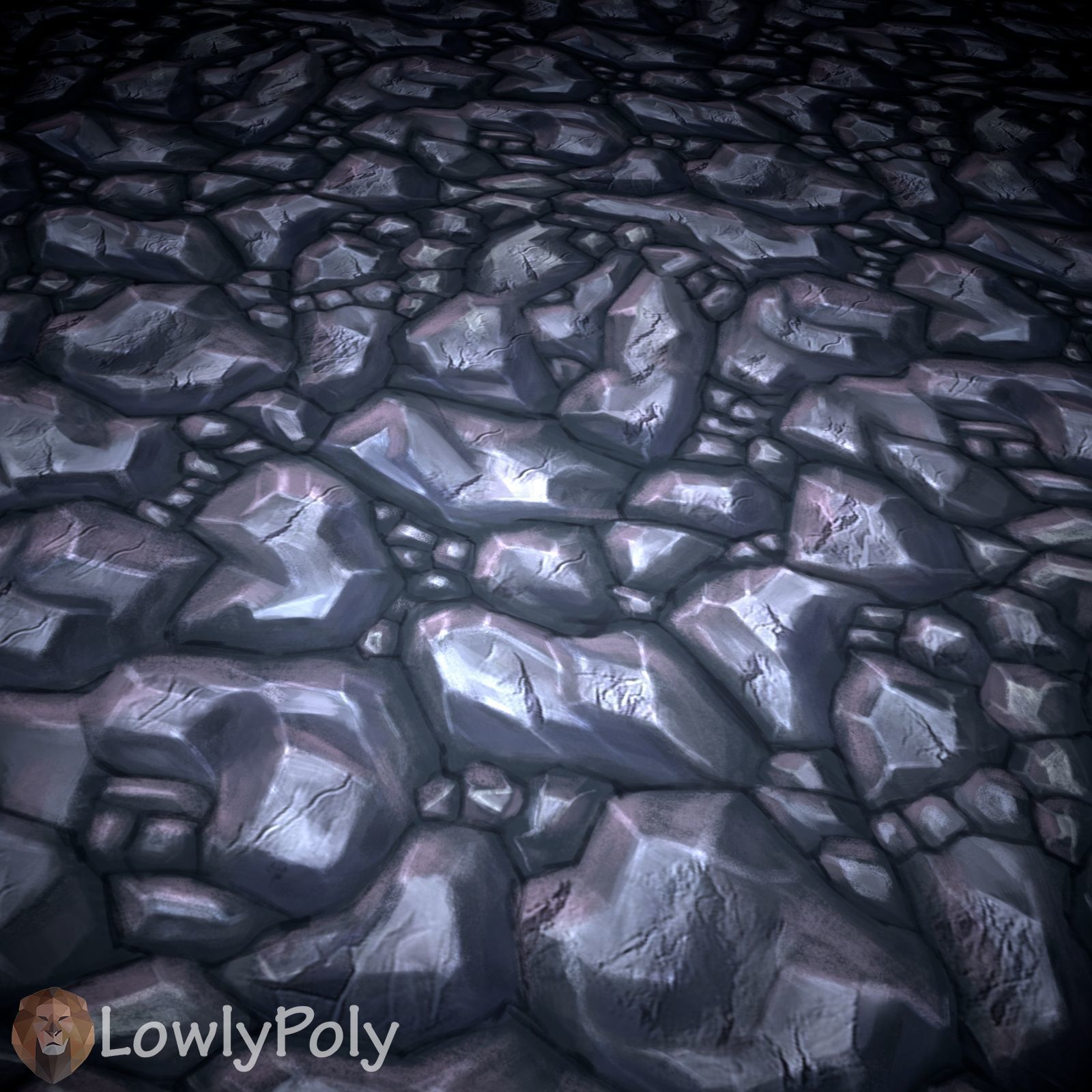 Stylized Rocks Vol 25 - Hand Painted Texture Pack Texture_9