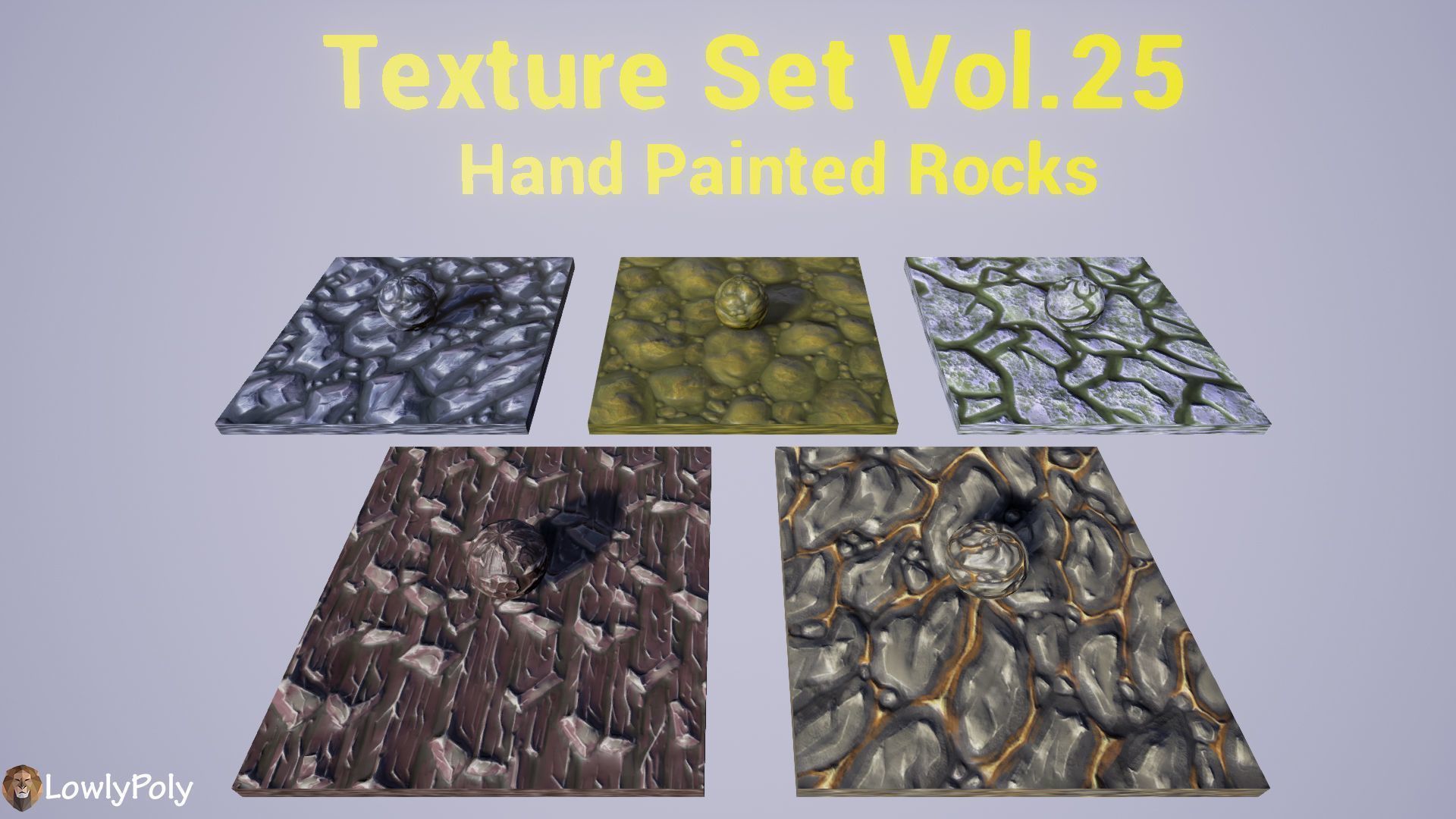 Stylized Rocks Vol 25 - Hand Painted Texture Pack Texture_13