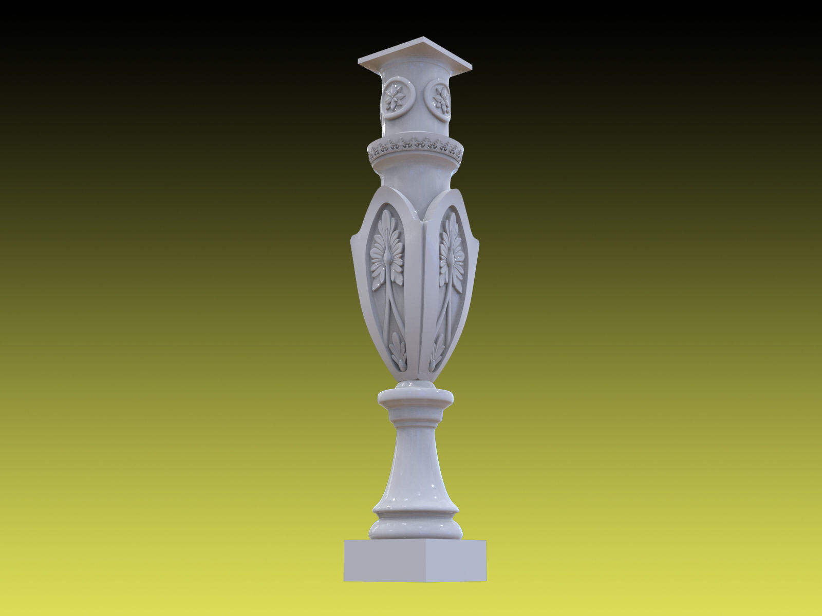 Baluster 01 3D print model_3