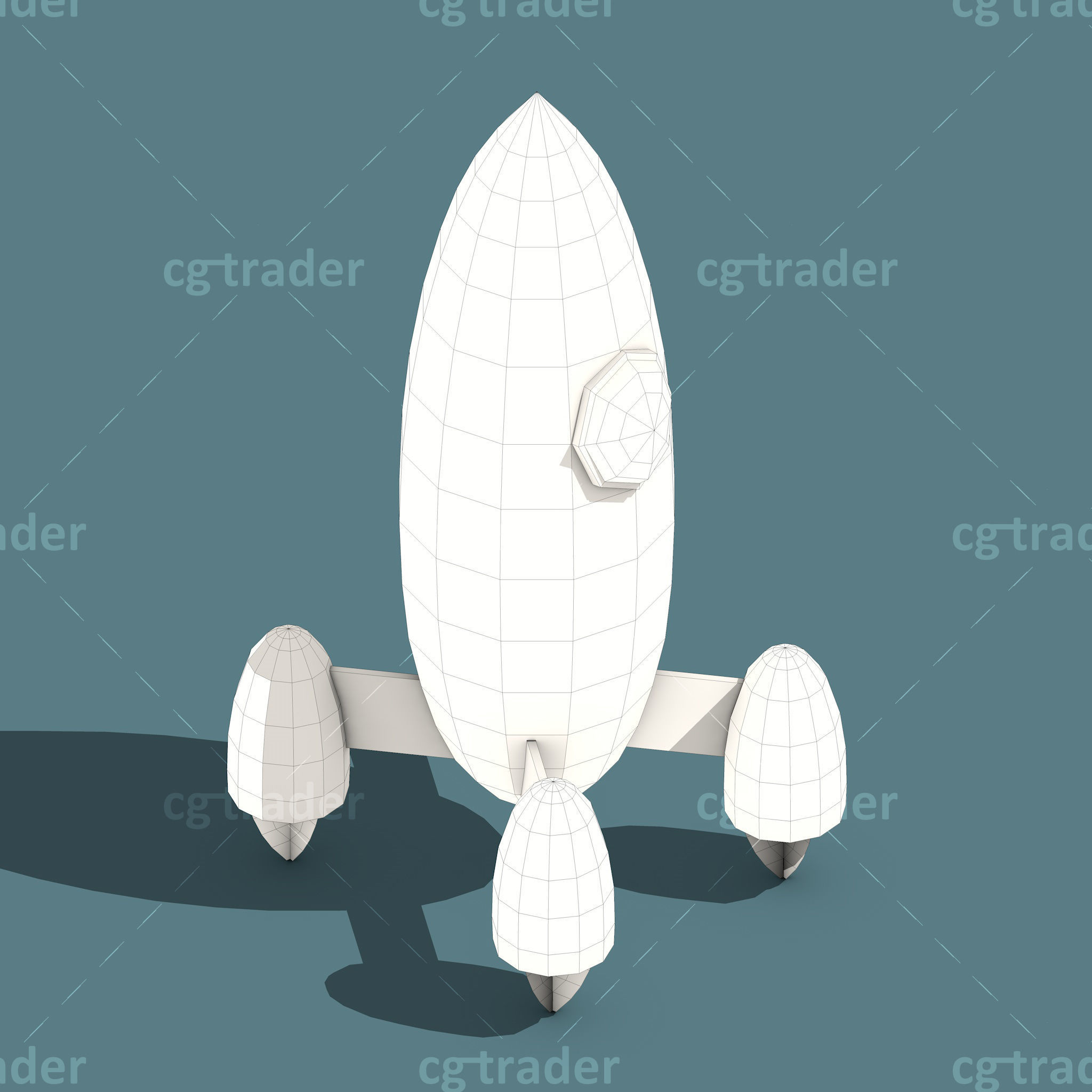 3D model Low Poly Rocket Isometric VR / AR / low-poly | CGTrader