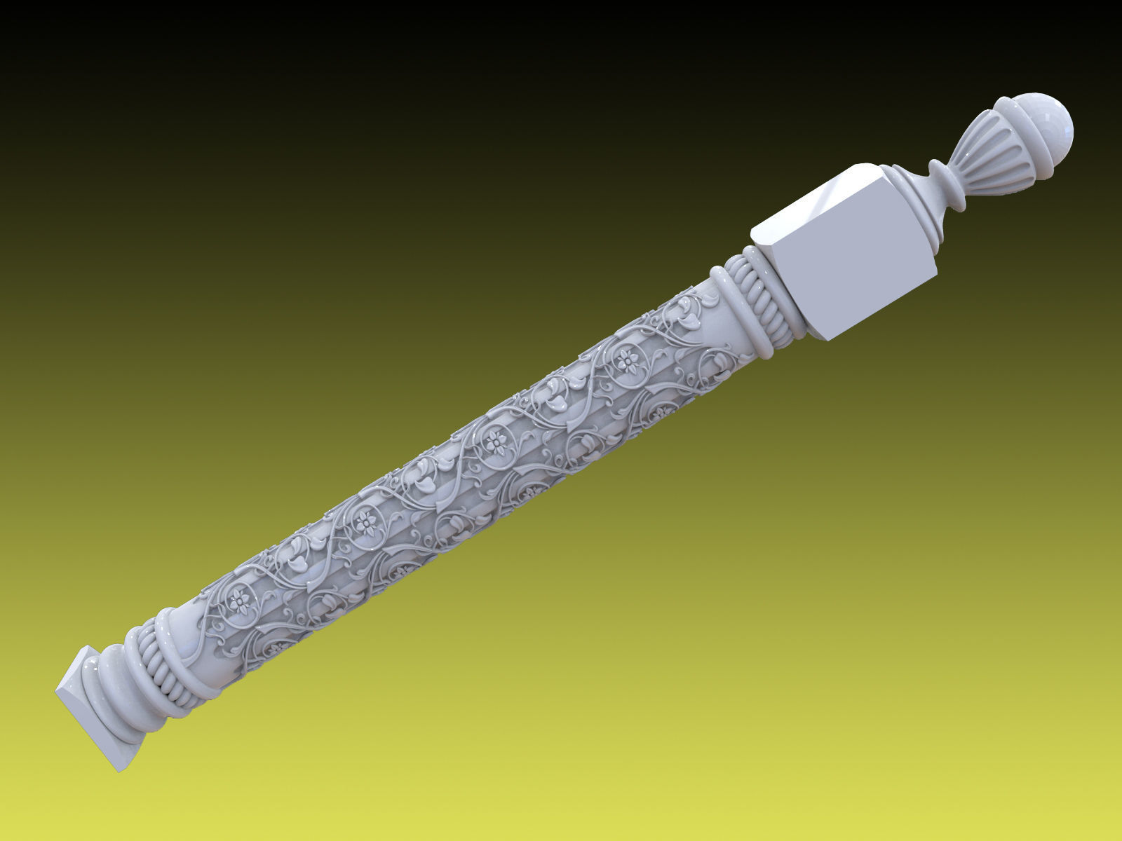 Baluster 02 3D print model_3