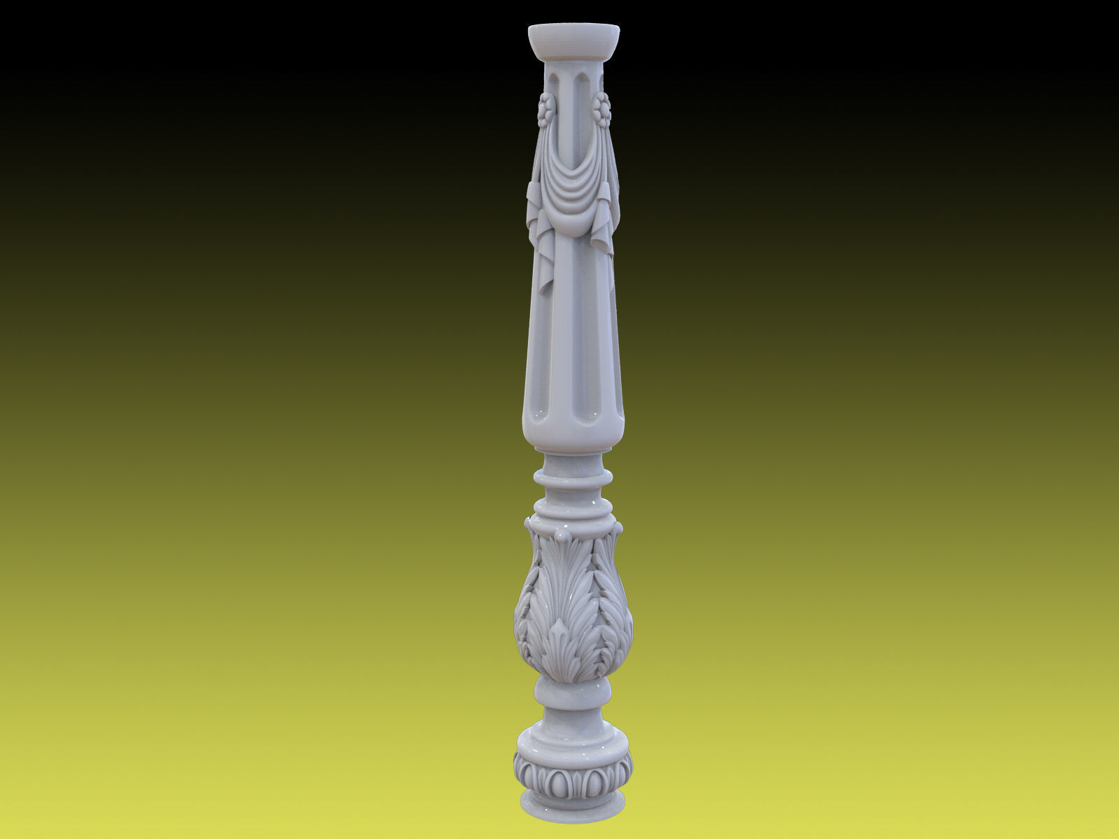 Baluster 04 3D print model_3