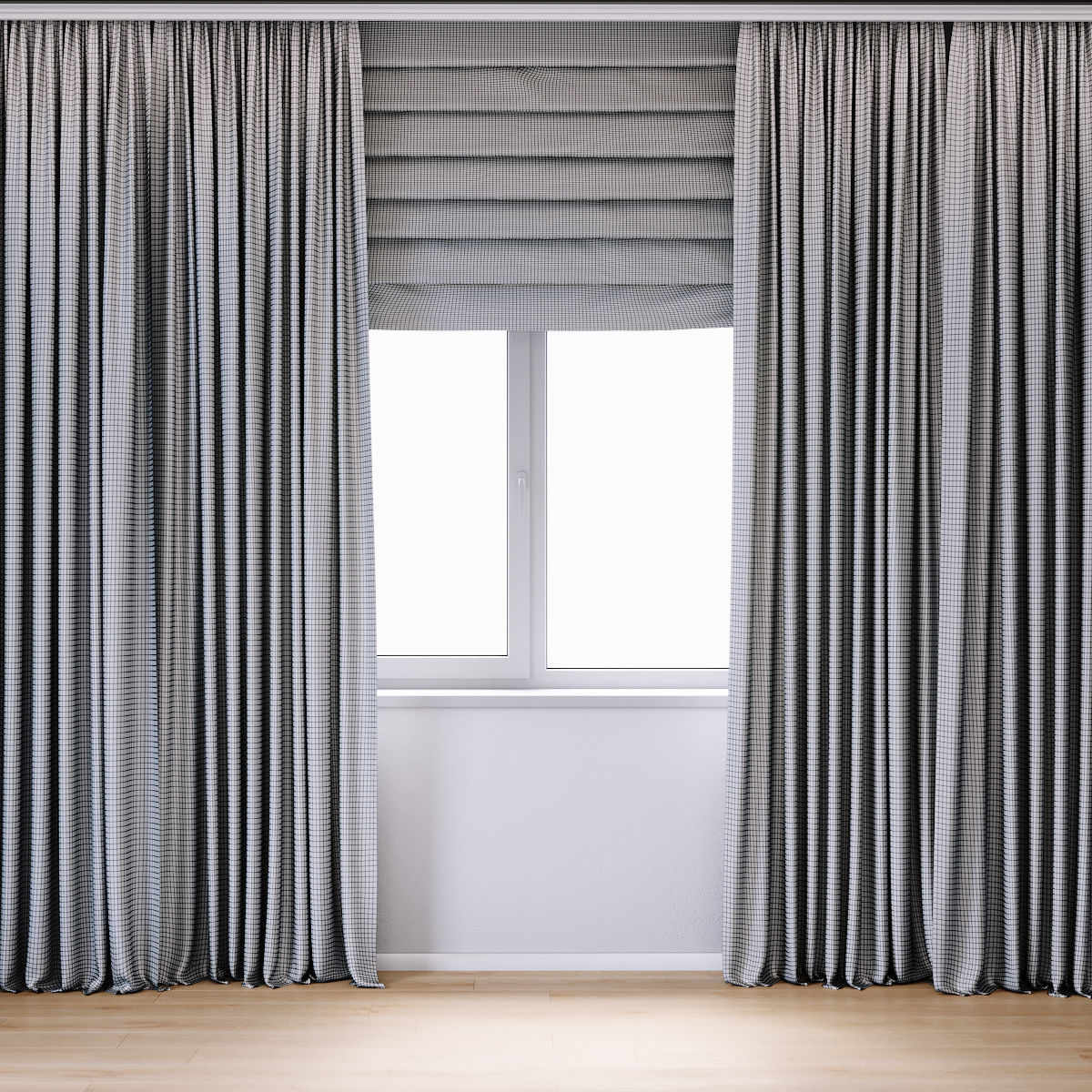 Curtains small pack 4 in 1  3D Model Collection_11