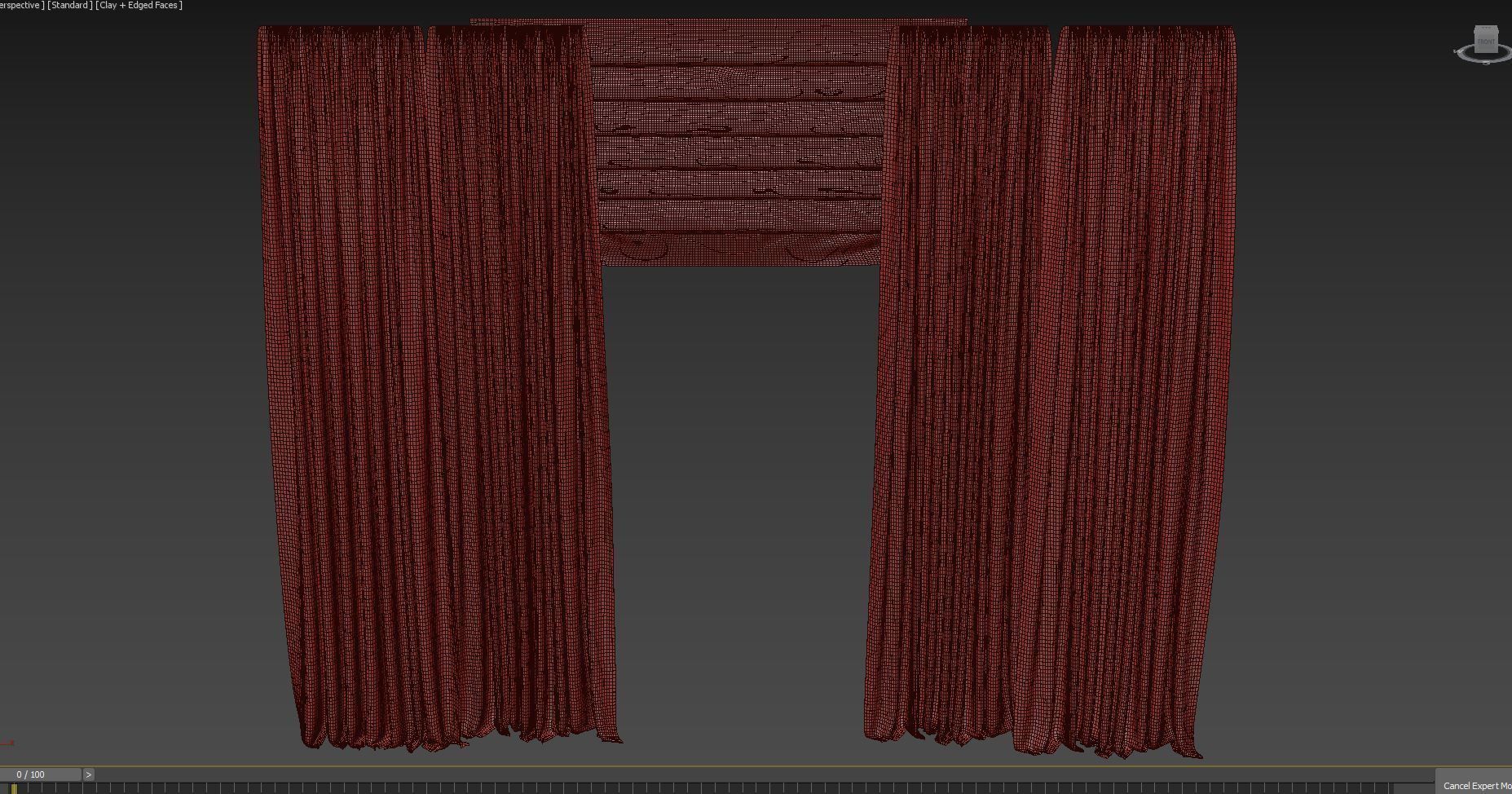 Curtains small pack 4 in 1  3D Model Collection_7