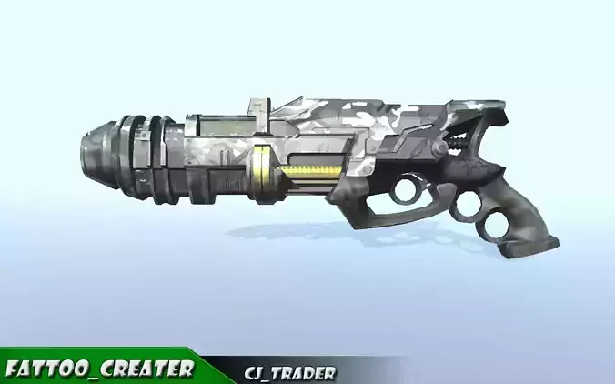 Sci-Fi Weapon Space Gun Low-poly  3D Model Low-poly 3D model
