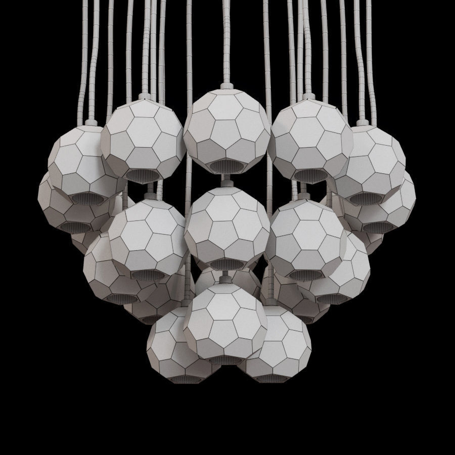 RH BOULE DE CRISTAL ROUND CLUSTER CHANDELIER 24 Brass 3D model_1