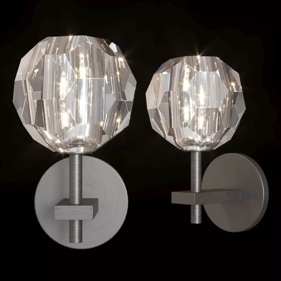 RH BOULE DE CRISTAL SINGLE SCONCE Black  3D model_0