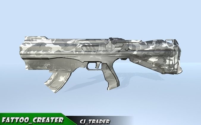 Modern Sci-Fi Weapons gun Low-poly 3D model Low-poly 3D model