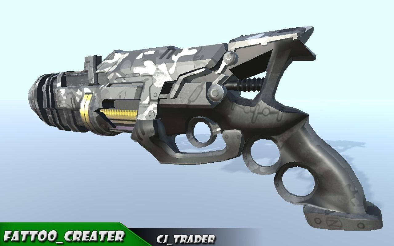 Modern Sci-Fi Weapons Space Gun Pack 3d model 3D Model Collection_7