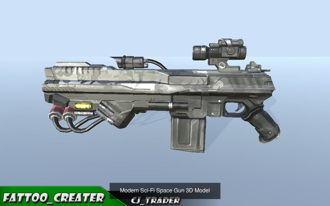 Modern Sci-Fi Weapons Space Gun Pack 3d model 3D Model Collection_3