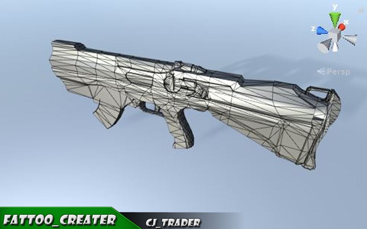 Modern Sci-Fi Weapons Space Gun Pack 3d model 3D Model Collection_14