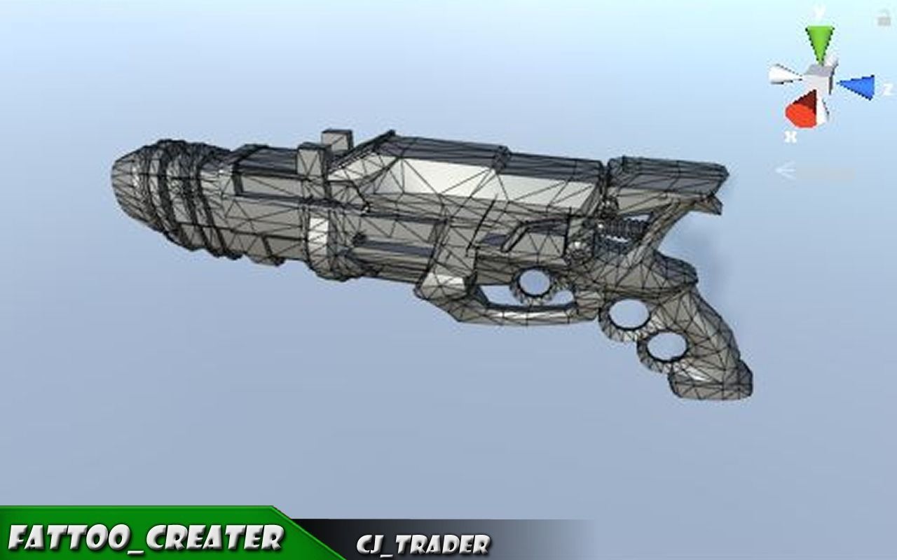 Modern Sci-Fi Weapons Space Gun Pack 3d model 3D Model Collection_13