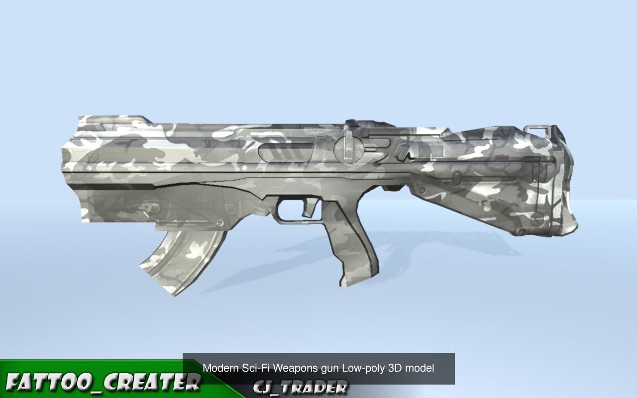 Modern Sci-Fi Weapons Space Gun Pack 3d model 3D Model Collection_5