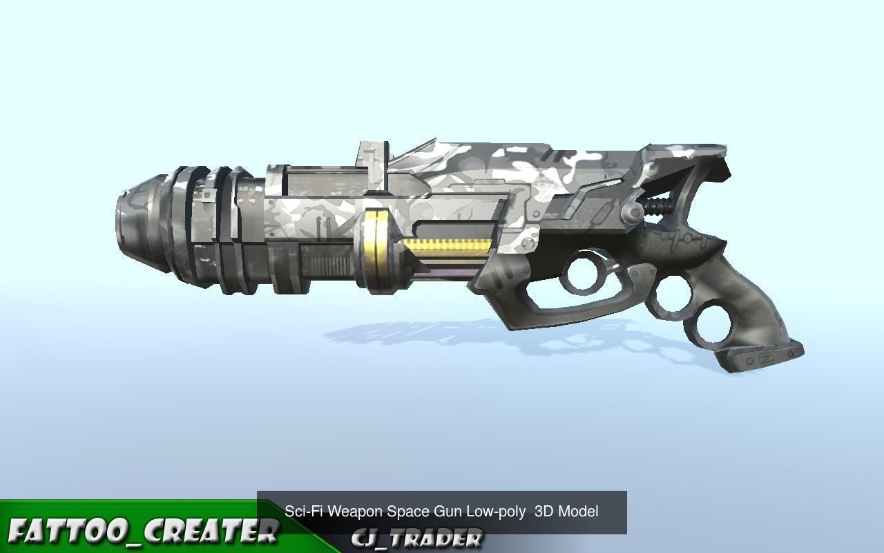 Modern Sci-Fi Weapons Space Gun Pack 3d model 3D Model Collection_2