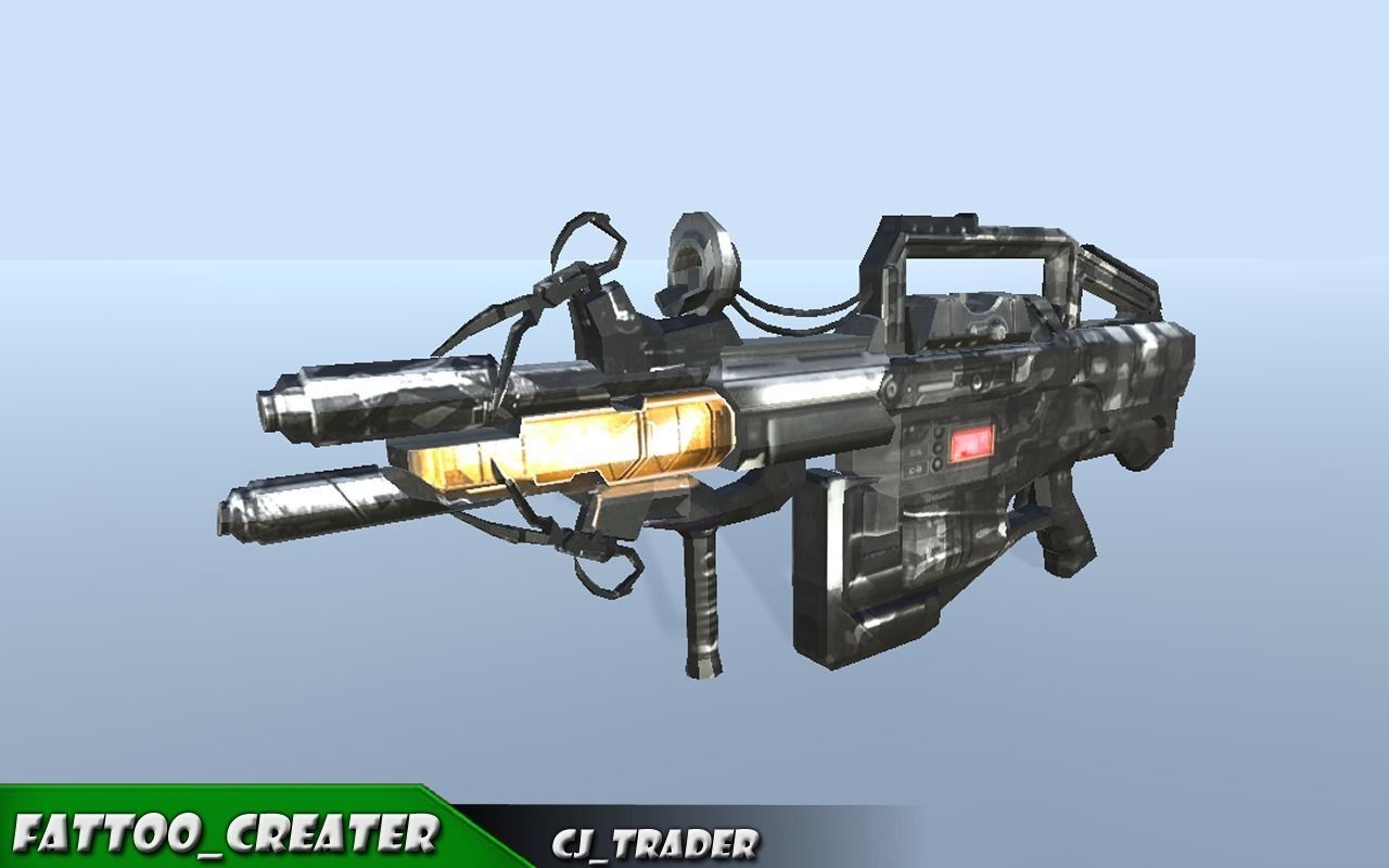 Modern Sci-Fi Weapons Space Gun Pack 3d model 3D Model Collection_9