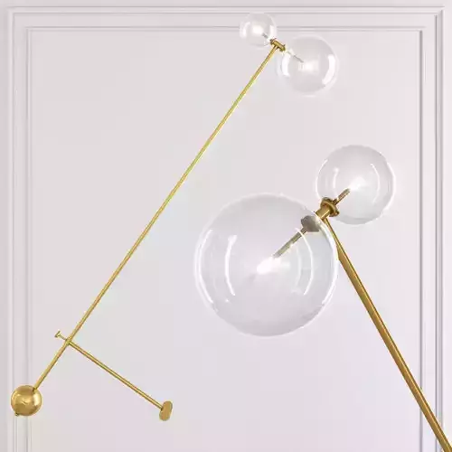 Restoration Hardware Glass Globe Mobile BOOM FLOOR LAMP