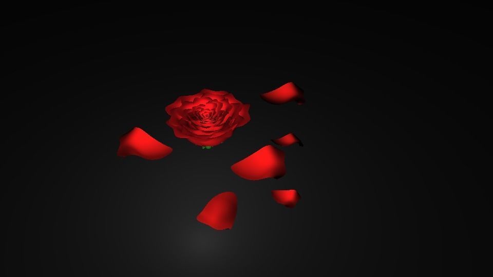 Rose Low-poly 3D model 3D model_1