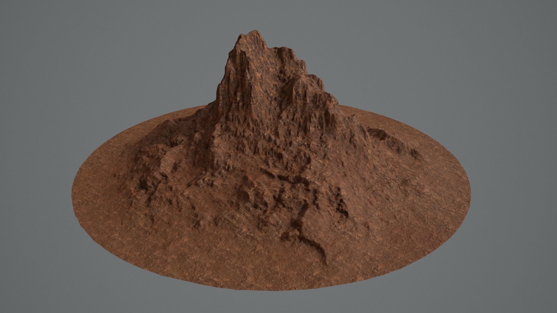 CANYON HILL Game  Ready Lowpoly Low-poly 3D model_4