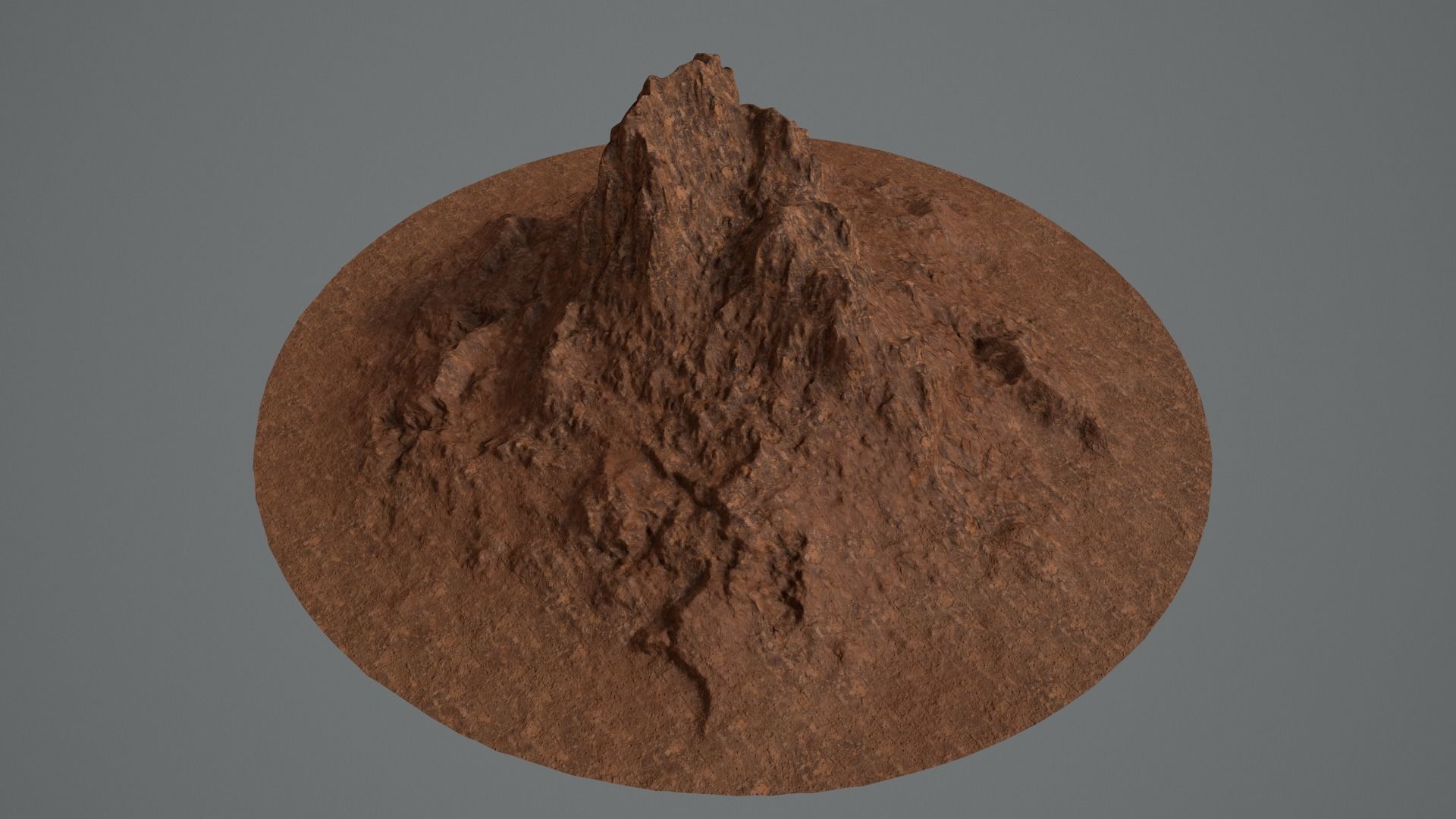 CANYON HILL Game  Ready Lowpoly Low-poly 3D model_9