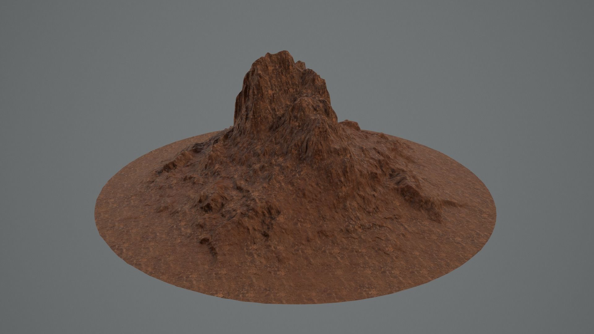 CANYON HILL Game  Ready Lowpoly Low-poly 3D model_8