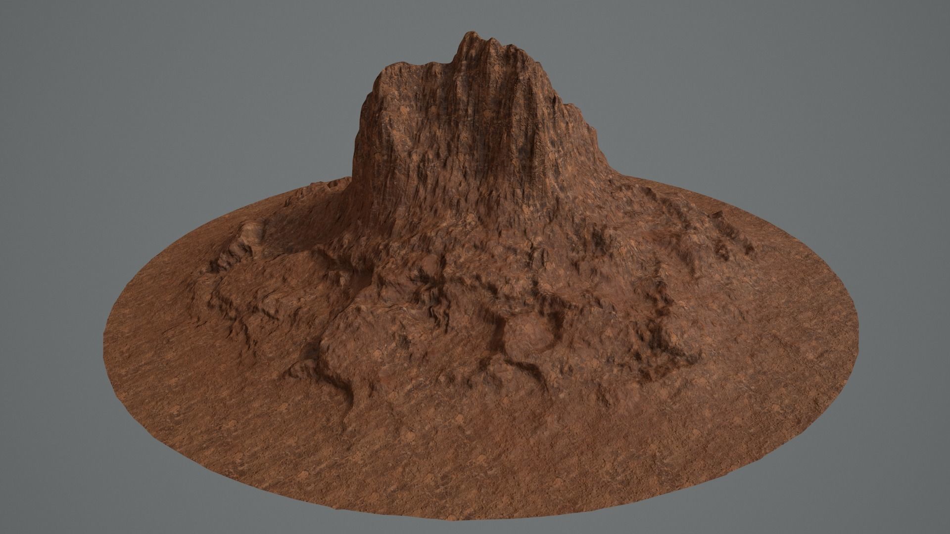 CANYON HILL Game  Ready Lowpoly Low-poly 3D model_2