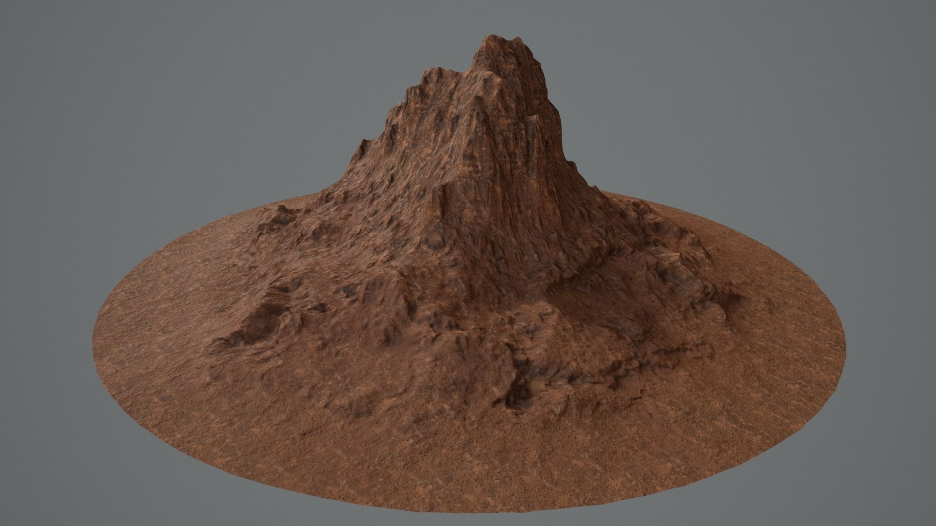 CANYON HILL Game  Ready Lowpoly Low-poly 3D model_1