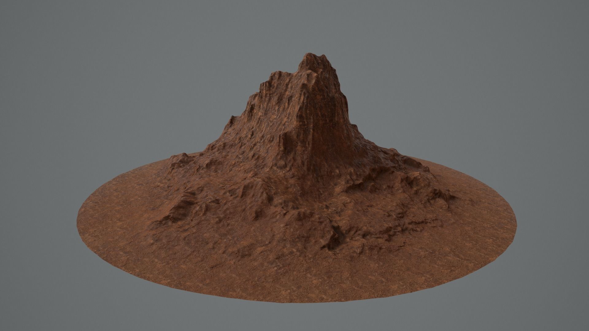 CANYON HILL Game  Ready Lowpoly Low-poly 3D model_3