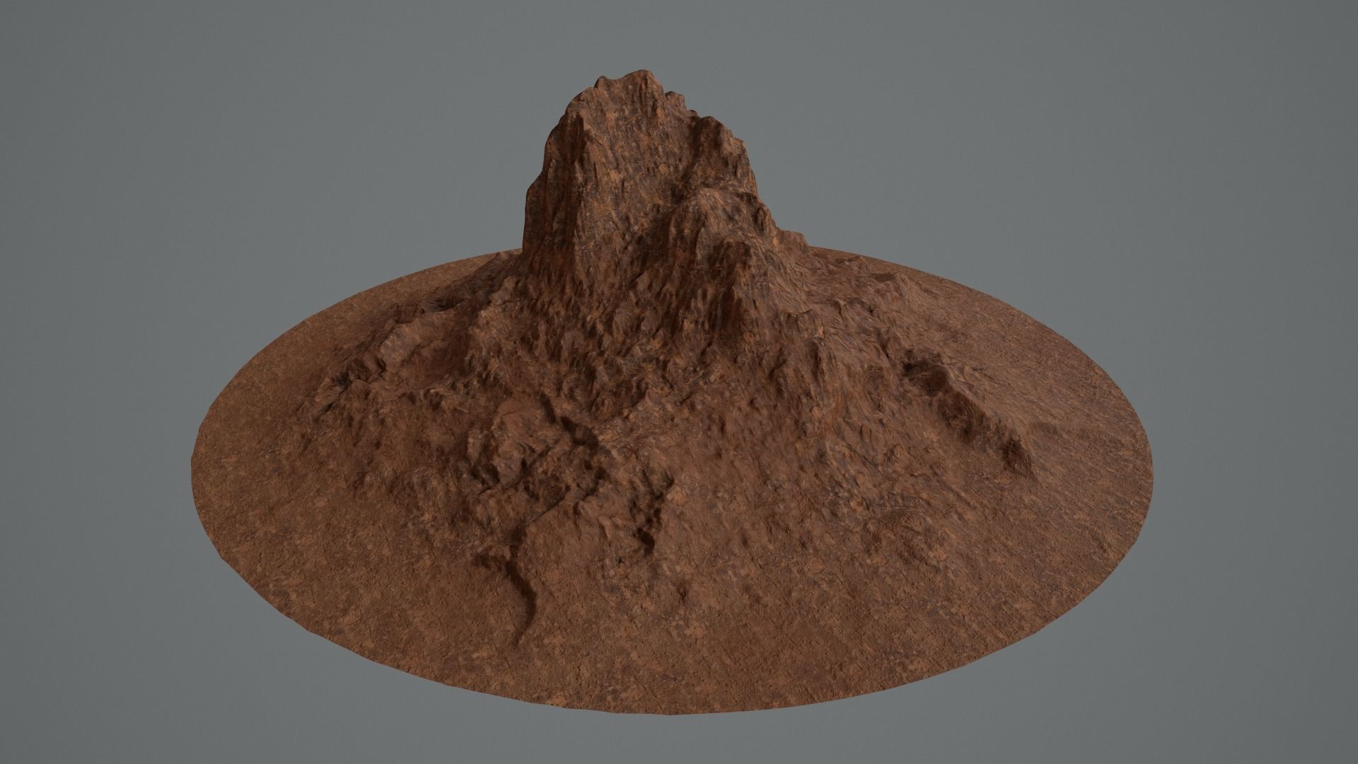 CANYON HILL Game  Ready Lowpoly Low-poly 3D model_7