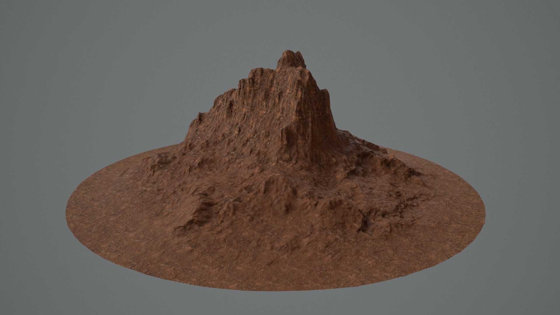 CANYON HILL Game  Ready Lowpoly Low-poly 3D model_10