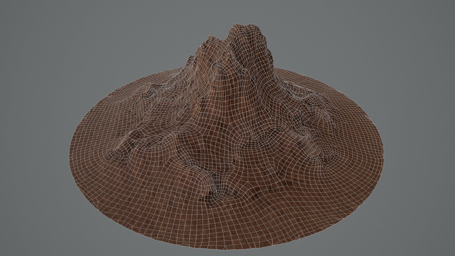 CANYON HILL Game  Ready Lowpoly Low-poly 3D model_11