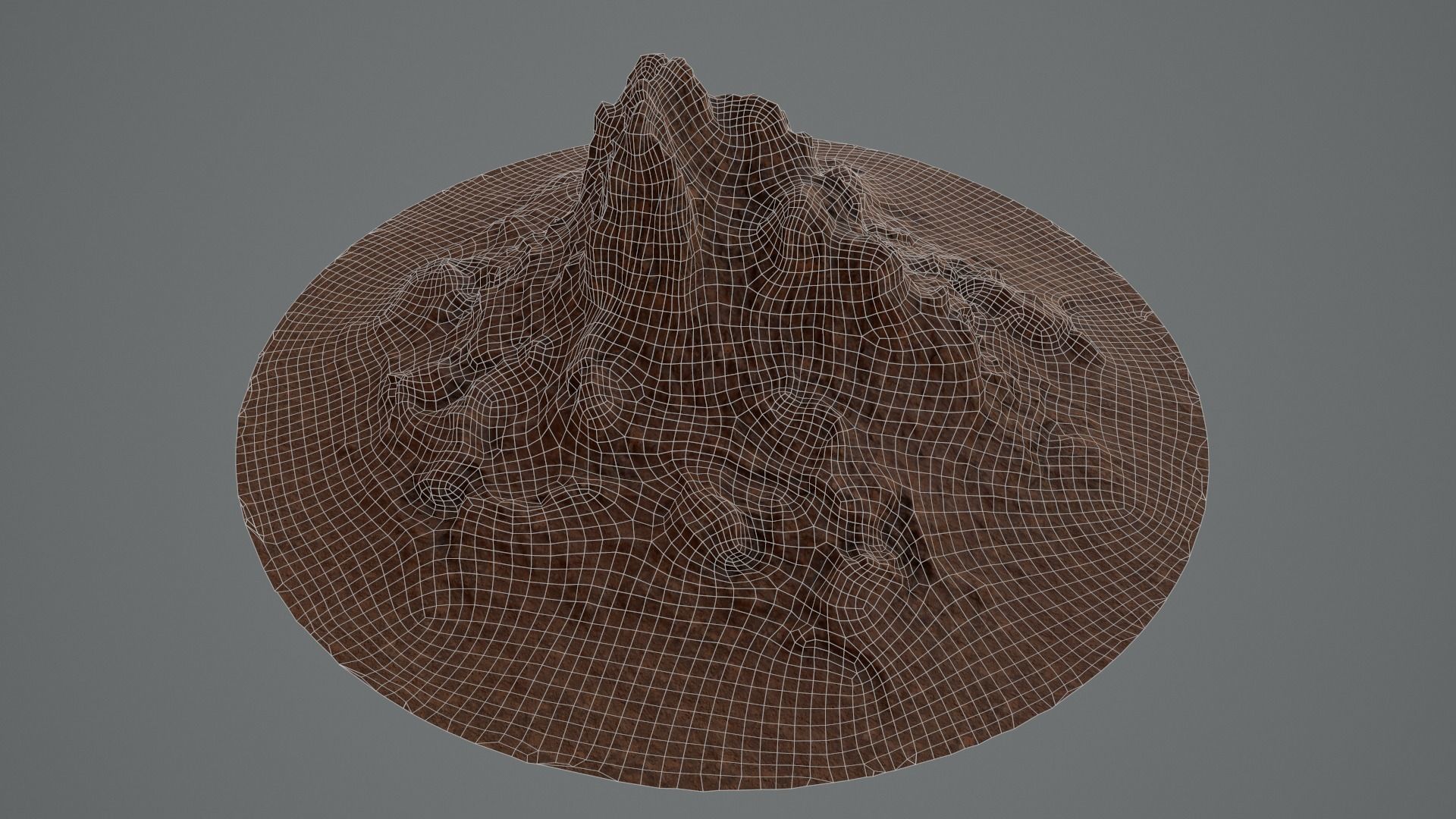 CANYON HILL Game  Ready Lowpoly Low-poly 3D model_12