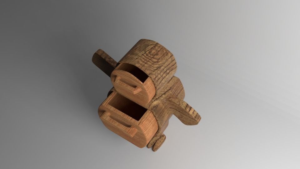 Simple Cupboard  Free low-poly 3D model_3