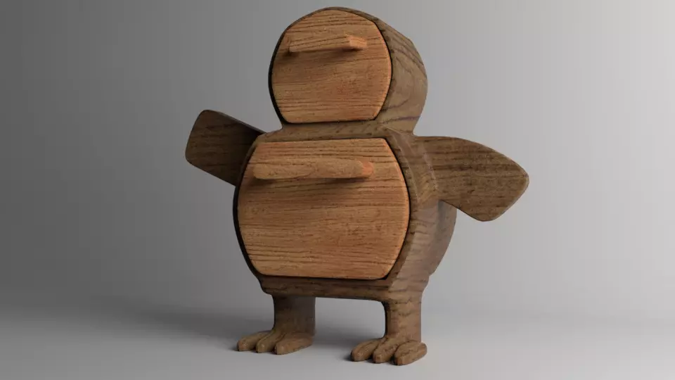 Simple Cupboard  Free low-poly 3D model_0