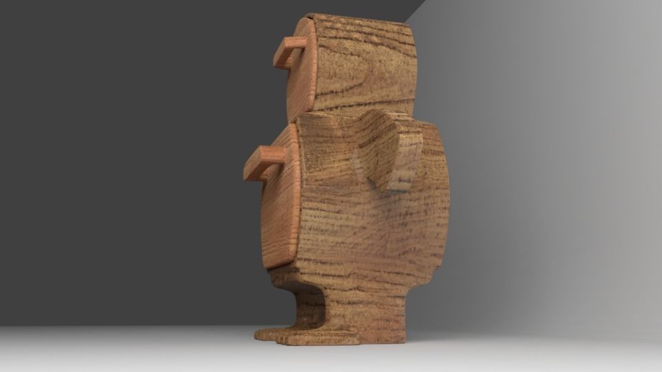 Simple Cupboard  Free low-poly 3D model_1