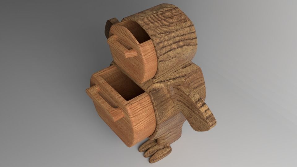 Simple Cupboard  Free low-poly 3D model_2